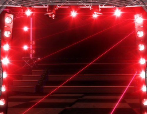 パチスロ アイドルマスター ミリオンライブ！のステージ(赤)の画面